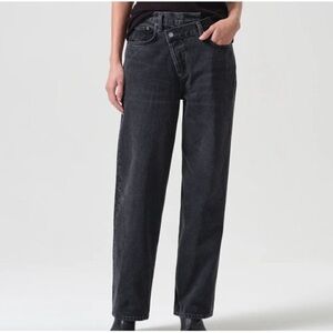 AGOLDE Criss Cross Upsized Jean in Shambles Black